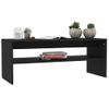 Mesa De Centro De Madera Contrachapada Negro 100x40x40 Cm Vidaxl