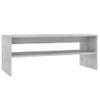 Mesa De Centro Madera Contrachapada Gris Hormigón 100x40x40 Cm Vidaxl