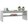 Mesa De Centro Madera Contrachapada Gris Hormigón 100x40x40 Cm Vidaxl