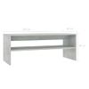 Mesa De Centro Madera Contrachapada Gris Hormigón 100x40x40 Cm Vidaxl