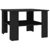 Mesa De Centro Madera Contrachapada Negro 60x60x42 Cm Vidaxl