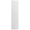 Armario De Madera Contrachapada Blanco Brillante 100x50x200 Cm Vidaxl