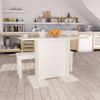 Mesa De Comedor De Madera Contrachapada Blanco 110x60x75 Cm Vidaxl