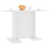 Mesa De Comedor De Madera Contrachapada Blanco 110x60x75 Cm Vidaxl