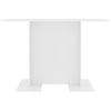 Mesa De Comedor De Madera Contrachapada Blanco 110x60x75 Cm Vidaxl