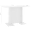 Mesa De Comedor De Madera Contrachapada Blanco 110x60x75 Cm Vidaxl