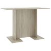 Mesa De Comedor Madera Contrachapada Roble Sonoma 110x60x75cm Vidaxl