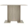 Mesa De Comedor Madera Contrachapada Roble Sonoma 110x60x75cm Vidaxl