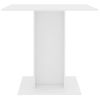 Mesa De Comedor De Madera Contrachapada Blanco 80x80x75 Cm Vidaxl