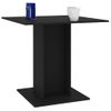 Mesa De Comedor De Madera Contrachapada Negro 80x80x75 Cm Vidaxl