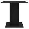 Mesa De Comedor De Madera Contrachapada Negro 80x80x75 Cm Vidaxl