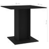 Mesa De Comedor De Madera Contrachapada Negro 80x80x75 Cm Vidaxl