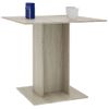 Mesa De Comedor De Madera Contrachapada Color Roble 80x80x75 Cm Vidaxl