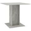 Mesa De Comedor Madera Contrachapada Gris Hormigón 80x80x75 Cm Vidaxl