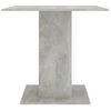 Mesa De Comedor Madera Contrachapada Gris Hormigón 80x80x75 Cm Vidaxl