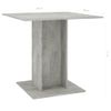 Mesa De Comedor Madera Contrachapada Gris Hormigón 80x80x75 Cm Vidaxl