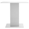 Mesa De Comedor Madera Contrachapada Blanco Brillo 80x80x75 Cm Vidaxl