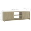 Mueble De Tv Madera Contrachapada Color Roble 120x30x37,5cm Vidaxl