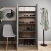 Mueble Zapatero Madera Contrachapada Gris 80x35,5x180 Cm Vidaxl