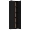 Armario De Oficina De Madera Contrachapada Negro 60x32x190 Cm Vidaxl