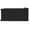 Mesita De Noche Flotante Madera Contrachapada Negro 40x30x15cm Vidaxl