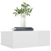 Mesitas Noche Flotante 2 Uds Contrachapada Blanco 40x30x15 Cm Vidaxl