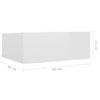 Mesitas Noche Flotante 2 Uds Contrachapada Blanco 40x30x15 Cm Vidaxl