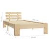 Estructura De Cama De Madera Maciza De Pino 90x200 Cm Vidaxl