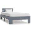 Estructura De Cama De Madera Maciza De Pino Gris 90x200 Cm Vidaxl