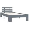 Estructura De Cama De Madera Maciza De Pino Gris 90x200 Cm Vidaxl