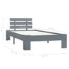 Estructura De Cama De Madera Maciza De Pino Gris 90x200 Cm Vidaxl