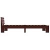 Estructura De Cama Madera Maciza Pino Marrón Oscuro 90x200 Cm Vidaxl