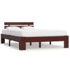 Estructura De Cama Madera Maciza Pino Marrón Oscuro 120x200 Cm Vidaxl