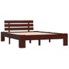 Estructura De Cama Madera Maciza Pino Marrón Oscuro 120x200 Cm Vidaxl