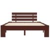 Estructura De Cama Madera Maciza Pino Marrón Oscuro 120x200 Cm Vidaxl