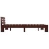 Estructura De Cama Madera Maciza Pino Marrón Oscuro 120x200 Cm Vidaxl