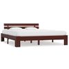 Estructura De Cama Madera Maciza Pino Marrón Oscuro 160x200 Cm Vidaxl