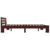 Estructura De Cama Madera Maciza Pino Marrón Oscuro 160x200 Cm Vidaxl