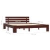 Estructura De Cama Madera Maciza Pino Marrón Oscuro 160x200 Cm Vidaxl