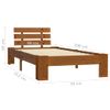 Estructura De Cama Madera Maciza Pino Marrón Miel 90x200 Cm Vidaxl