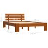 Estructura Cama Con Cabecero Madera Pino Marrón Miel 140x200 Cm Vidaxl