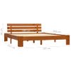 Estructura De Cama Madera Maciza Pino Marrón Miel 180x200 Cm Vidaxl