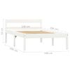 Estructura De Cama De Madera Maciza De Pino Blanco 100x200 Cm Vidaxl