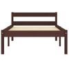 Estructura De Cama Madera Maciza Pino Marrón Oscuro 100x200 Cm Vidaxl