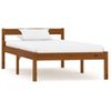 Estructura De Cama Madera Maciza De Pino Marrón Miel 100x200 Cm Vidaxl