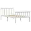 Estructura De Cama De Madera Maciza De Pino Blanco 100x200 Cm Vidaxl