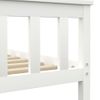 Estructura De Cama De Madera Maciza De Pino Blanco 140x200 Cm Vidaxl