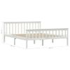 Estructura De Cama De Madera Maciza De Pino Blanca 160x200 Cm Vidaxl