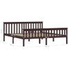 Estructura De Cama Madera Maciza Pino Marrón Oscuro 180x200 Cm Vidaxl