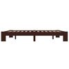 Estructura De Cama Madera Maciza Pino Marrón Oscuro 180x200 Cm Vidaxl